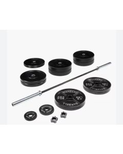 GYM KIT WITH BAR AND PLATES