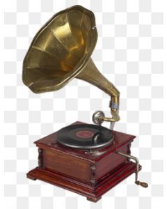 handmade gramophone brown
