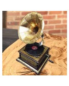 handmade gramophone gold