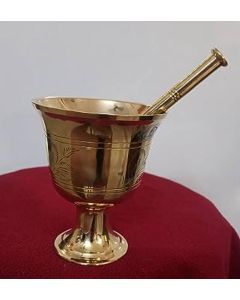 ROUND MORTAR WITH PESTLE (M) 100